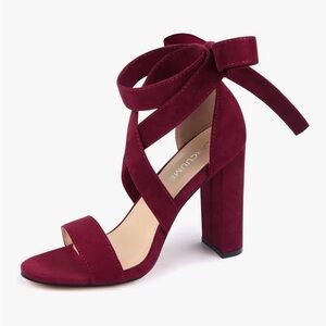 Chic Burgundy Heels with Bow Detail
